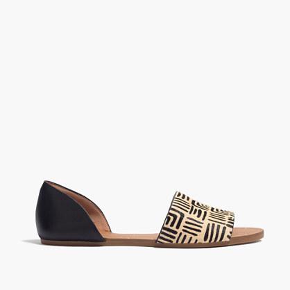 Madewell The Thea Sandal In Printed Calf Hair