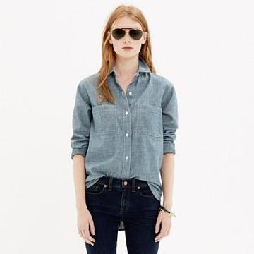 Madewell The Perfect Chambray Shirt In Wilder Wash