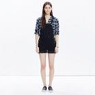 Madewell Adirondack Short Overalls In Washed Black