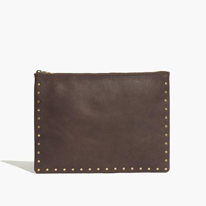 Madewell The Leather Pouch Clutch With Rivets
