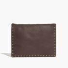 Madewell The Leather Pouch Clutch With Rivets