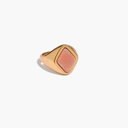 Madewell Pink Jade Signet Ring