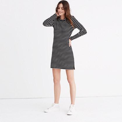 Madewell Striped Keyhole-back Dress