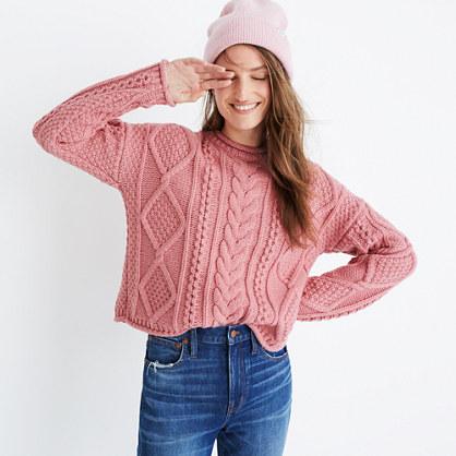 Madewell Slope Cableknit Pullover Sweater