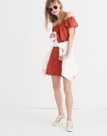 Madewell Texture & Thread Off-the-shoulder Dress