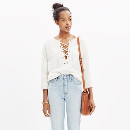 Madewell Libra Lace-up Tee