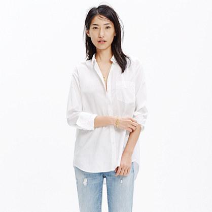 Madewell Oversized Boyshirt In Pure White