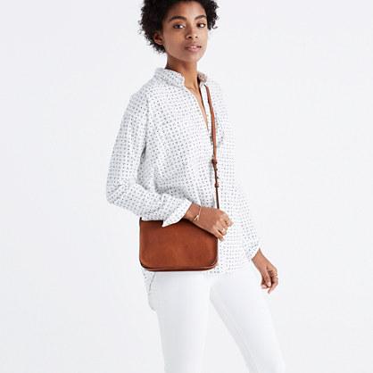 Madewell Shrunken Trapeze Shirt In Penpoint Dot