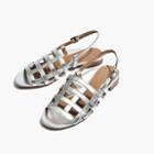 Madewell The Rowan Cage Sandal In Metallic