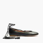 Madewell The Inga Lace-up Flat In Leather