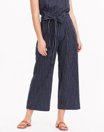 Madewell J.crew Point Sur Paper-bag Pants In Stripe