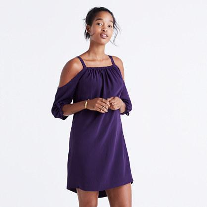 Madewell Silk Cold-shoulder Dress