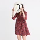 Madewell Silk Lace-up Dress In Assam Floral