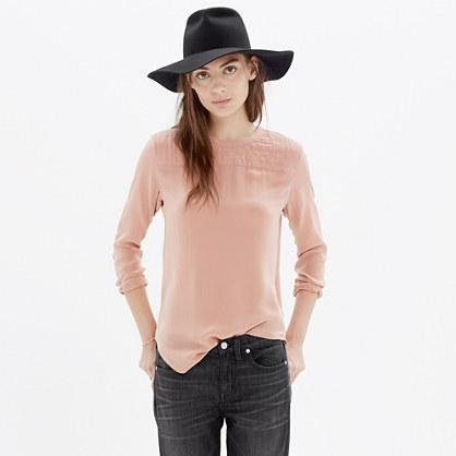 Madewell Silk Quilted Blouse