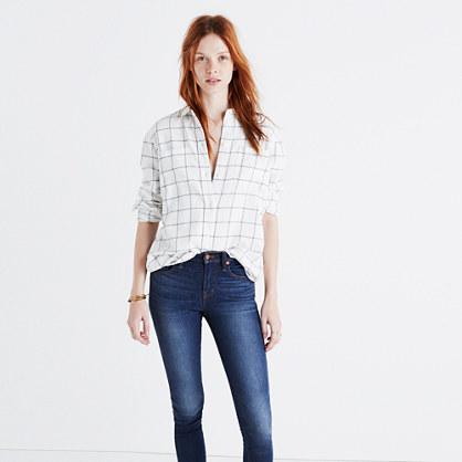 Madewell Flannel Classic Ex-boyfriend Shirt In Windowpane