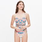 Madewell Mara Hoffman&reg; Lattice One-piece Swimsuit In Flight Sand