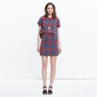 Madewell Rivet & Thread Embroidered Japanese Denim Skirt