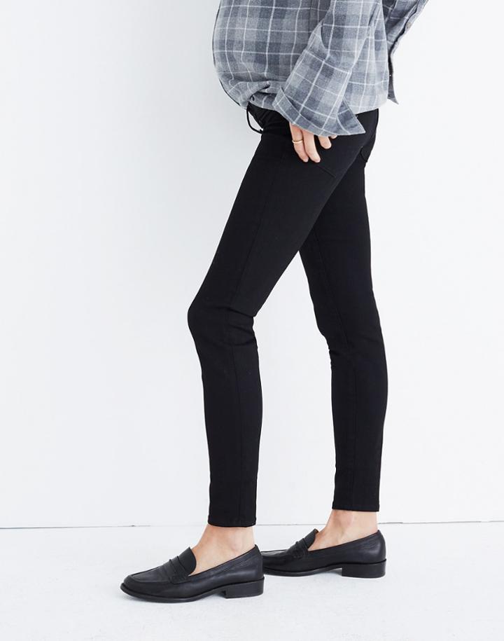 Madewell Maternity Skinny Jeans In Black Frost
