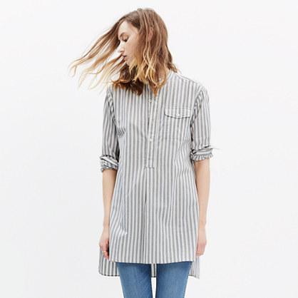Madewell Chimala® Long Pullover Shirt In Indigo Stripe