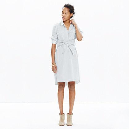 Madewell Striped Tie-waist Shirtdress