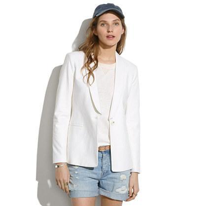 Madewell Duskfall Blazer In Pure White