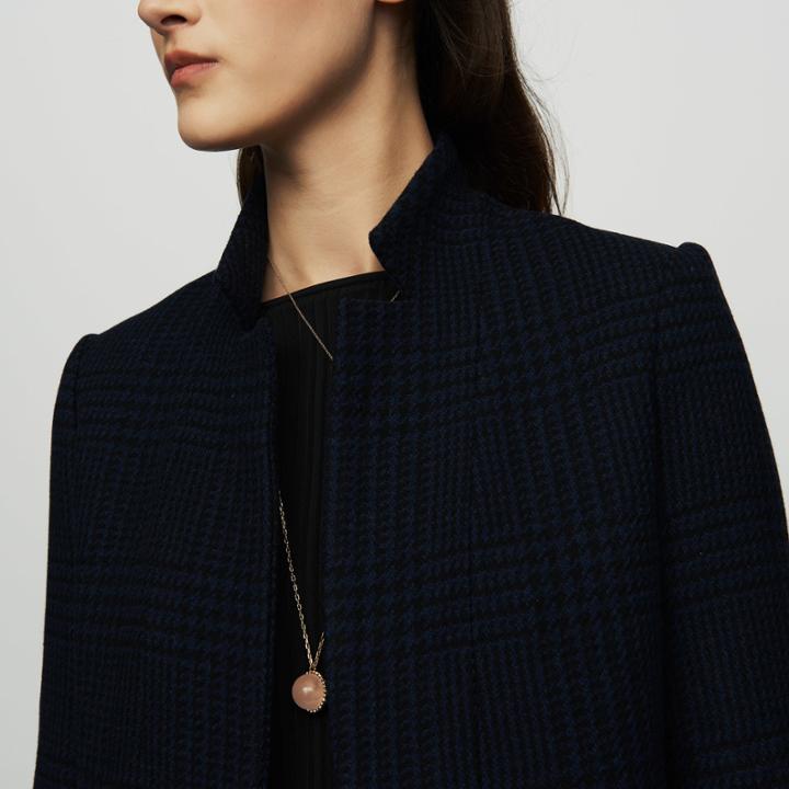 Maje Straight Houndstooth Coat