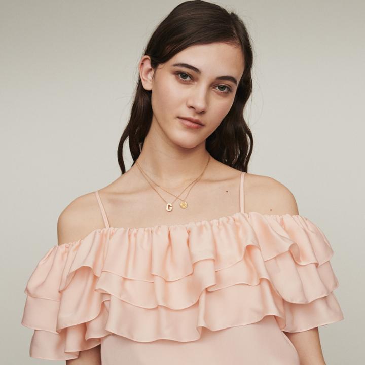 Maje Strappy Top With Ruffles