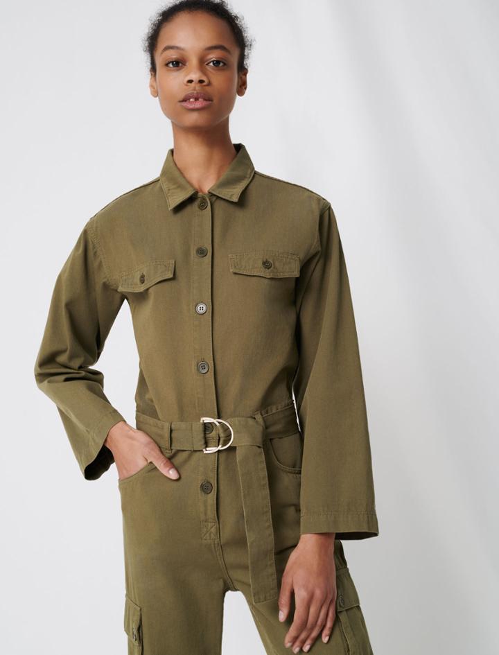 Maje Combat-style Workwear Jumpsuit
