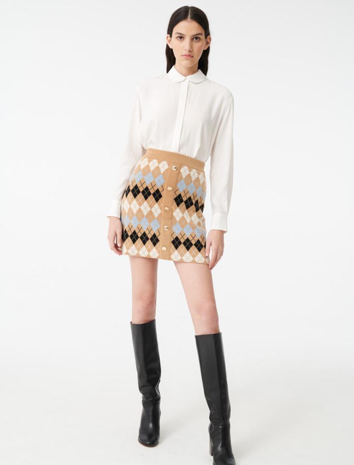 Maje Loose Shirt With A Peter Pan Collar