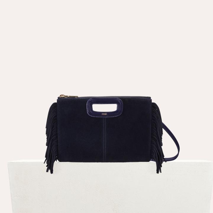 Maje M Duo Clutch In Suede