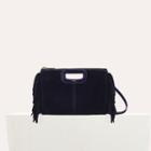 Maje M Duo Clutch In Suede