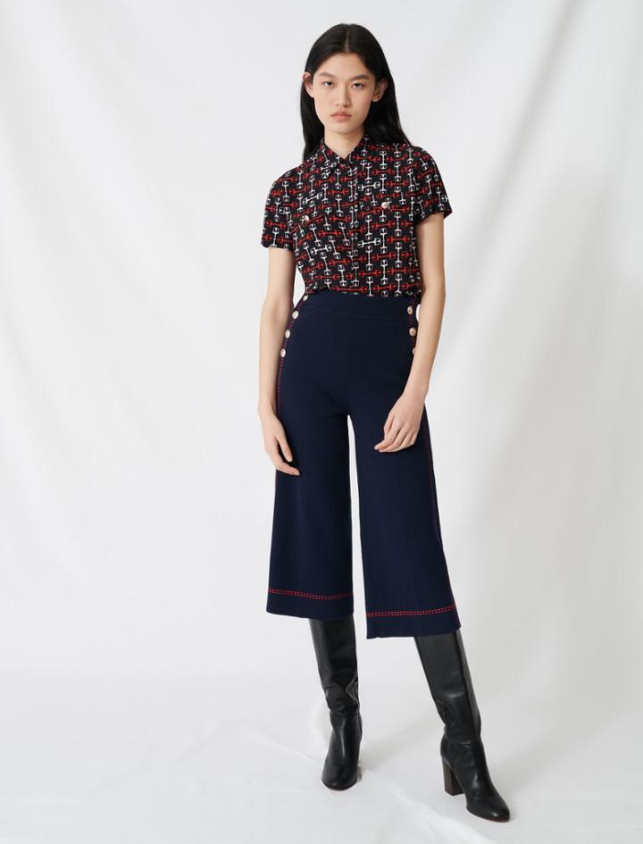 Maje Flares With Contrasting Topstitching