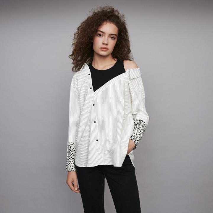 Maje Striped Layered Top