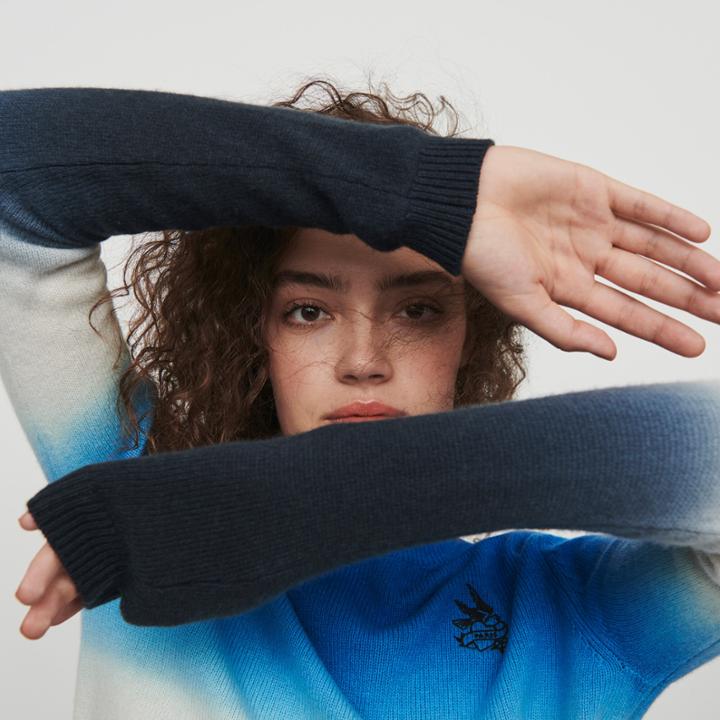 Maje Sweater In Color Gradient