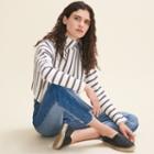 Maje Cropped Jumper In Run-resistant Knit