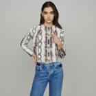 Maje Short Cardigan In Python Print