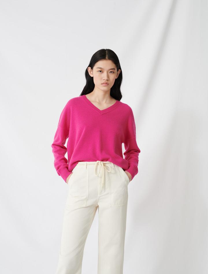 Maje V-neck Cashmere Jumper
