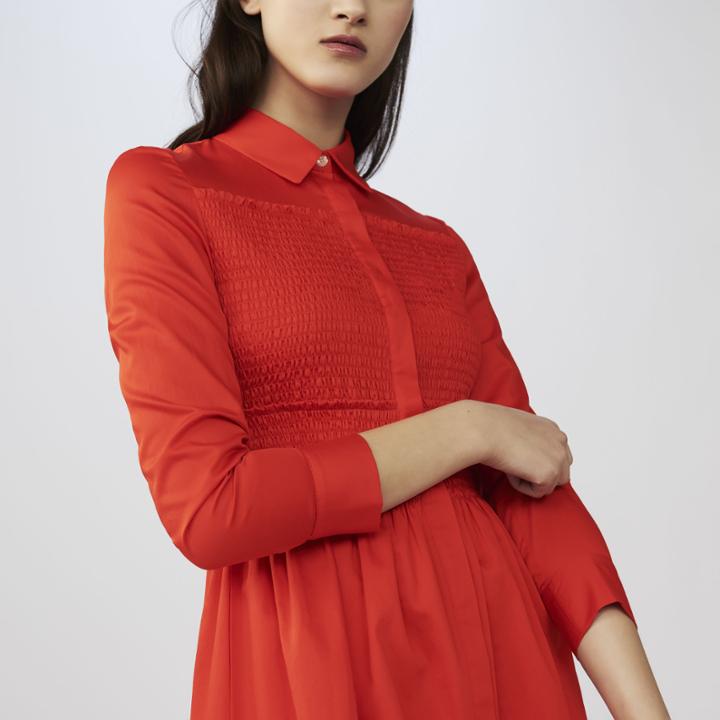 Maje Embroidered Shirt Dress