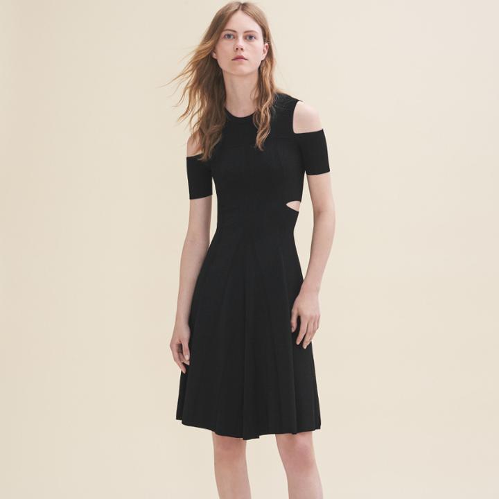 Maje Knitted Off-the-shoulder Dress