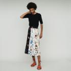 Maje Midi Skirt With Pin Print