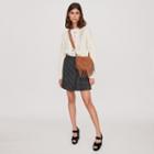 Maje Pleated Short Skirt With Checks