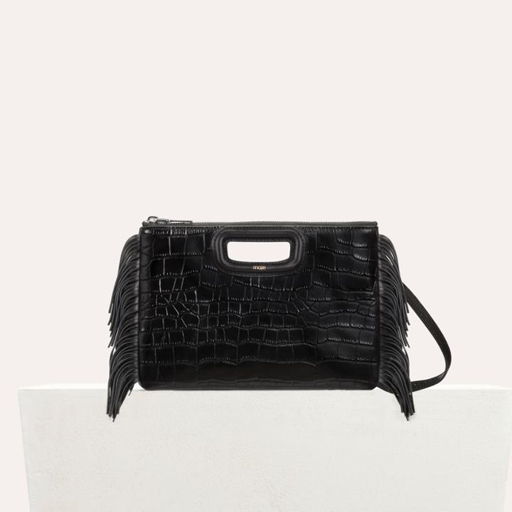 Maje M Duo Clutch In Crocodile
