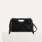 Maje M Duo Clutch In Crocodile