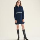 Maje Straight-cut Coat In Wool And Cashmere