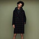 Maje Plaid Coat With Removable Down
