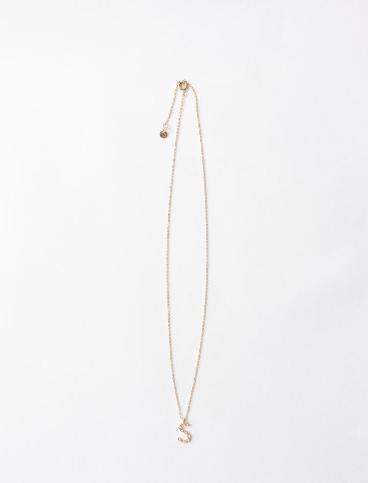 Maje Rhinestone S Necklace