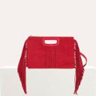 Maje M Duo Purse In Braided Suede And Leather
