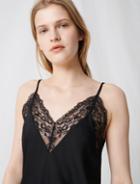 Maje Top With Thin Straps And Lace Trim