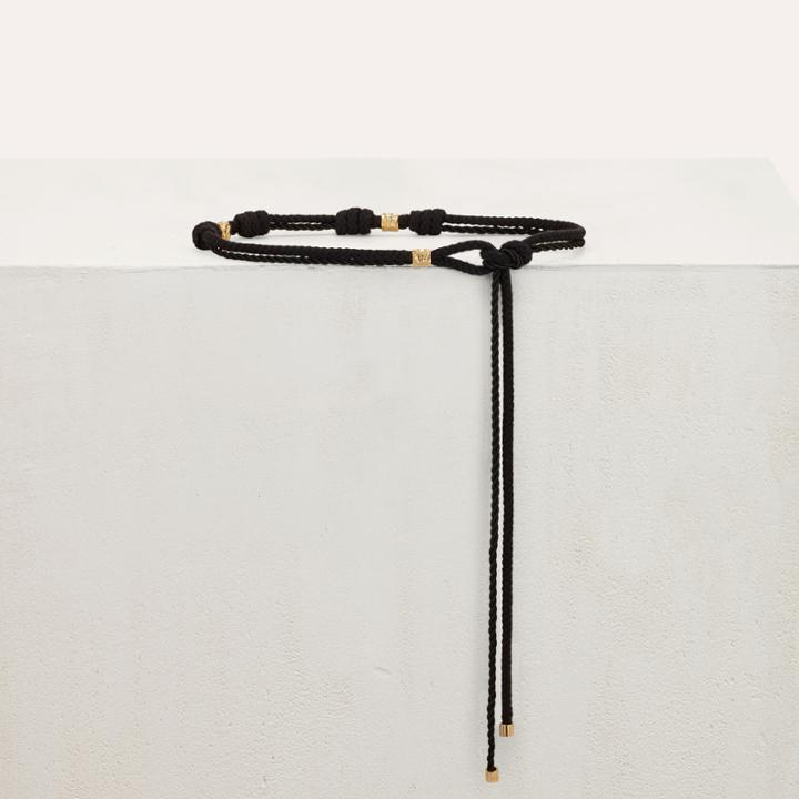 Maje Rope Belt With Hammered Studs