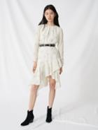 Maje Floaty, Asymmetric Star-print Dress